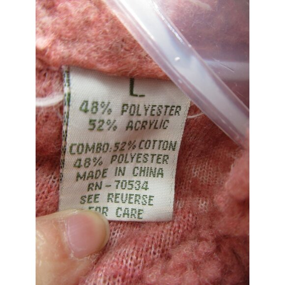 VINTAGE Orvis Jacket Large Salmon Sherpa Fleece Teddy Tapestry Trim * - Picture 11 of 13